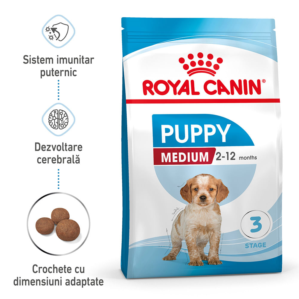 ROYAL CANIN Medium Puppy, hrană uscată câini junior, 1kg