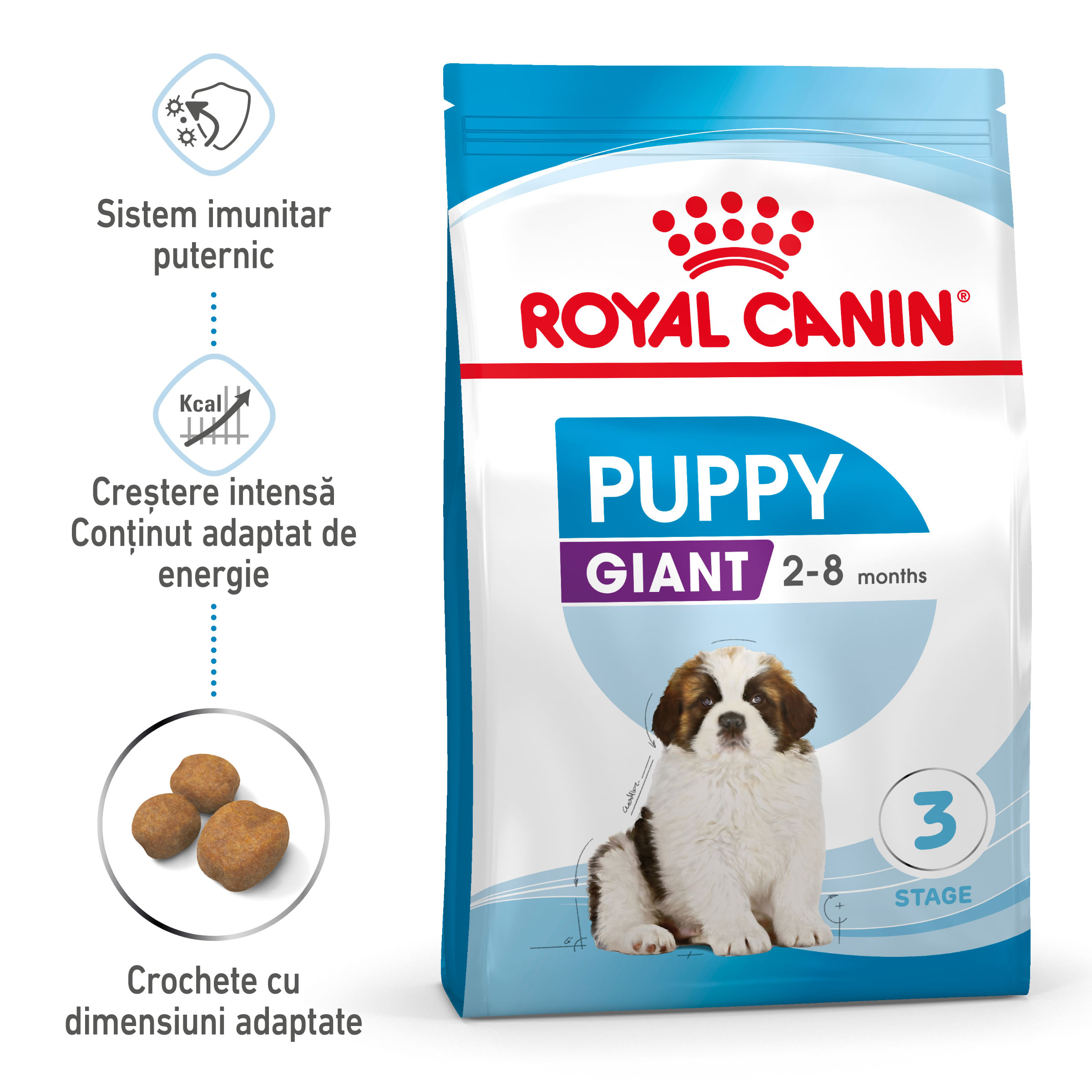 ROYAL CANIN Giant Puppy, hrană uscată câini junior, etapa 1 de creștere, 3.5kg