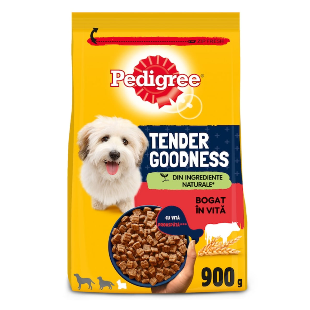 PEDIGREE Tender Goodness, XS-S, Vită, hrană uscată câini, 900g