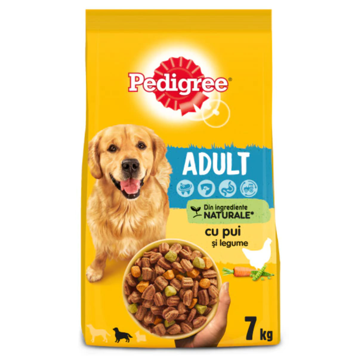 PEDIGREE Adult, M, Pui și Legume, hrană uscată câini, 7kg - 1 | YEO