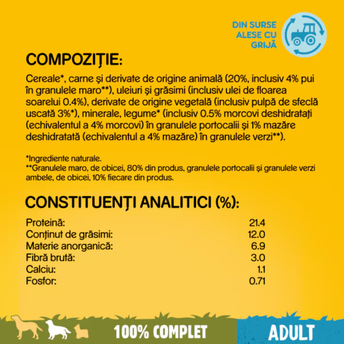 PEDIGREE Adult, M, Pui și Legume, hrană uscată câini, 7kg - 2 | YEO