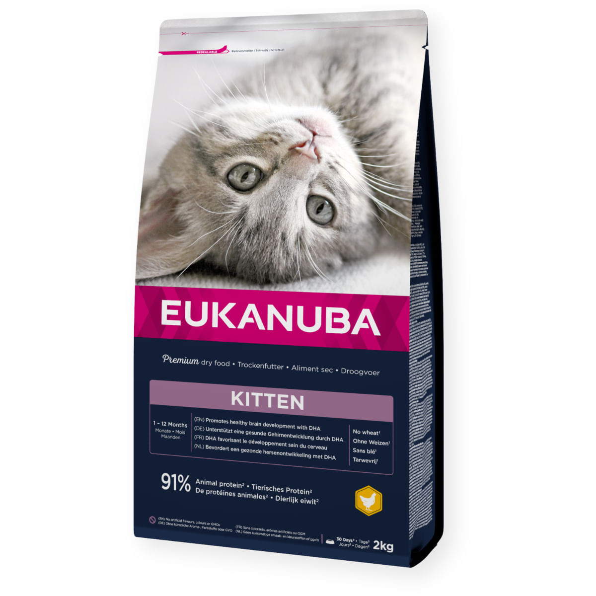 EUKANUBA Kitten, Pui, hrană uscată pisici junior, 10kg