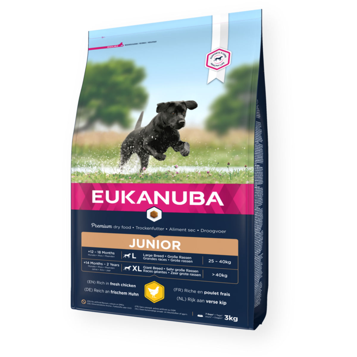 EUKANUBA Junior Large Breed, L-XL, Pui, hrană uscată câini junior, 15kg - 1 | YEO