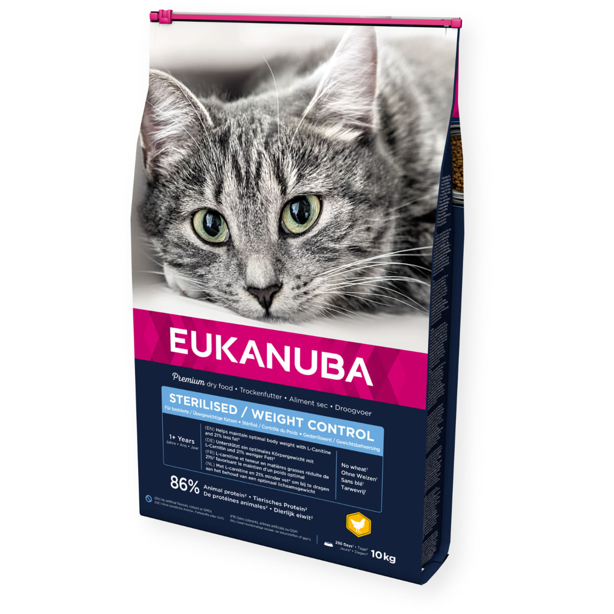 EUKANUBA Sterilised & Weight Control, Pui, hrană uscată pisici, obezitate, 10kg