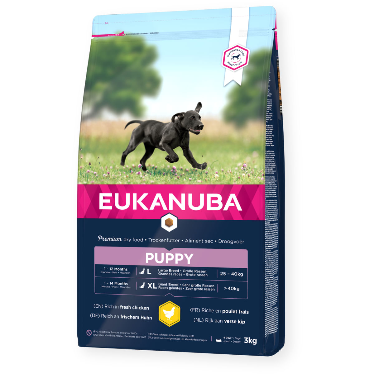 EUKANUBA Puppy Large Breed, L-XL, Pui, hrană uscată câini junior, 15kg