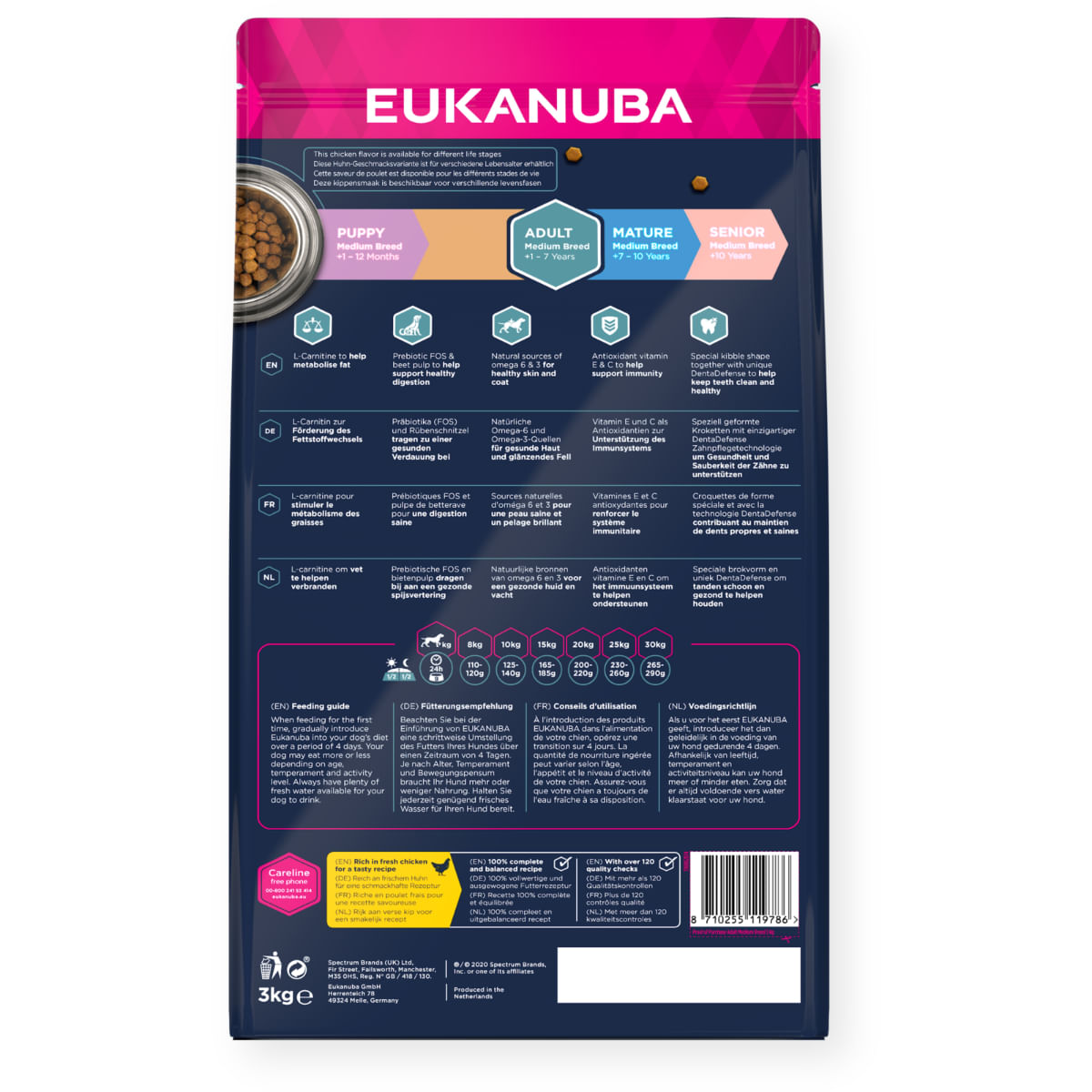 EUKANUBA Adult Medium Breed, M, Pui, hrană uscată câini, 15kg - 2 | YEO