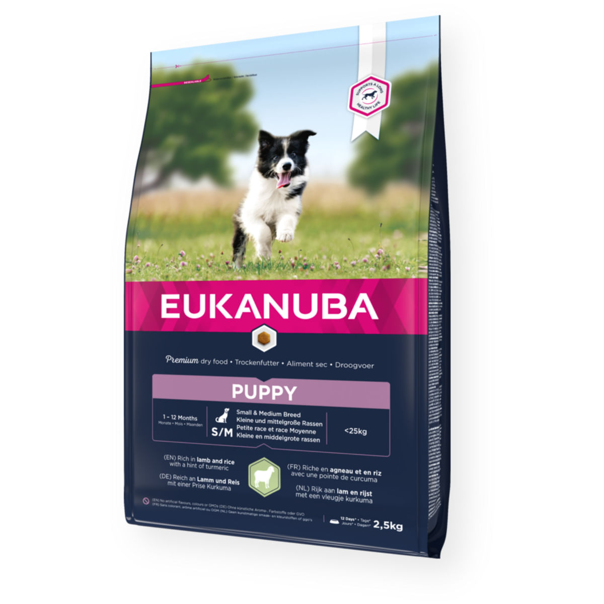 EUKANUBA Puppy Small & Medium Breed, XS-M, Miel și Orez, hrană uscată câini junior, 12kg - 1 | YEO