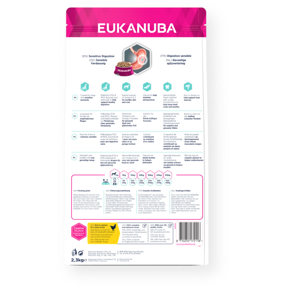 EUKANUBA Daily Care Sensitive Digestion, S-XL, Pui, hrană uscată câini, sistem digestiv, 12kg - 2 | YEO