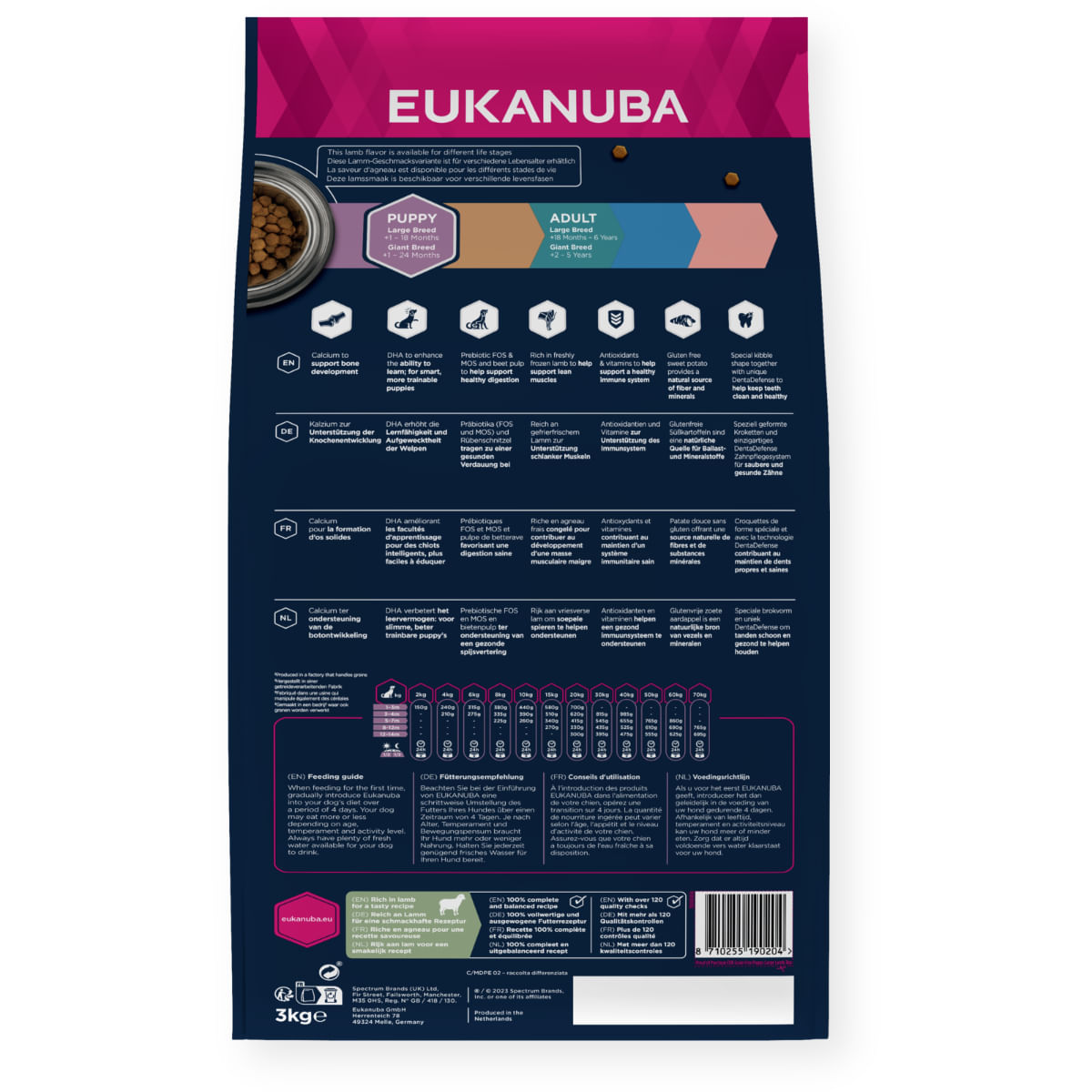 EUKANUBA Grain Free Puppy Large Breed, L-XL, Miel, hrană uscată fără cereale câini junior, 12kg - 2 | YEO