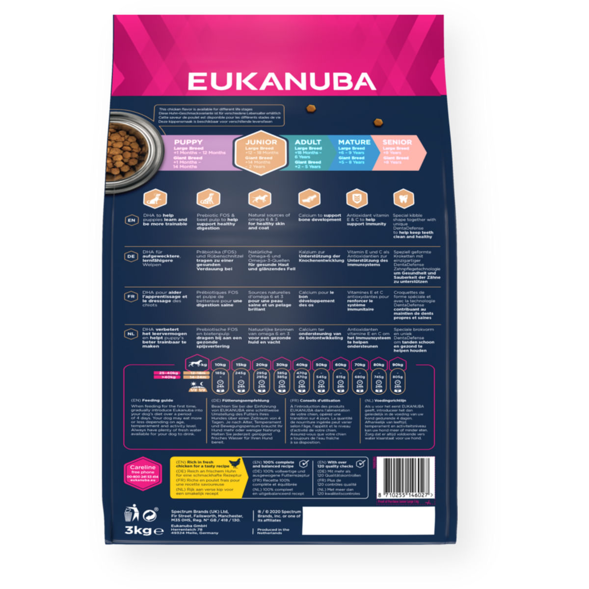 EUKANUBA Junior Large Breed, L-XL, Pui, hrană uscată câini junior, 15kg - 2 | YEO