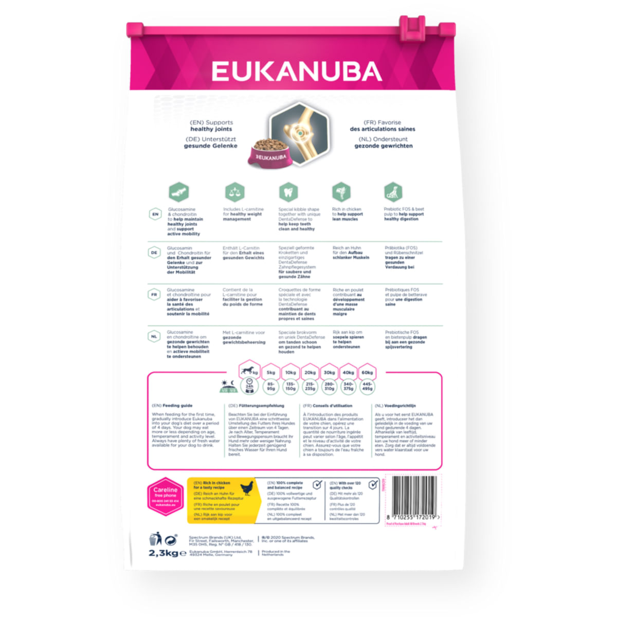 EUKANUBA Daily Care Sensitive Joints, S-XL, Pui, hrană uscată câini, sistem articular, 12kg - 2 | YEO