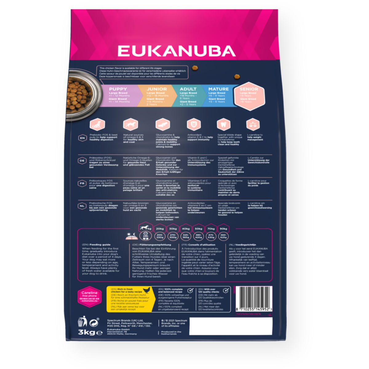 EUKANUBA Senior Large Breed, L-XL, Pui, hrană uscată câini senior, 15kg - 2 | YEO