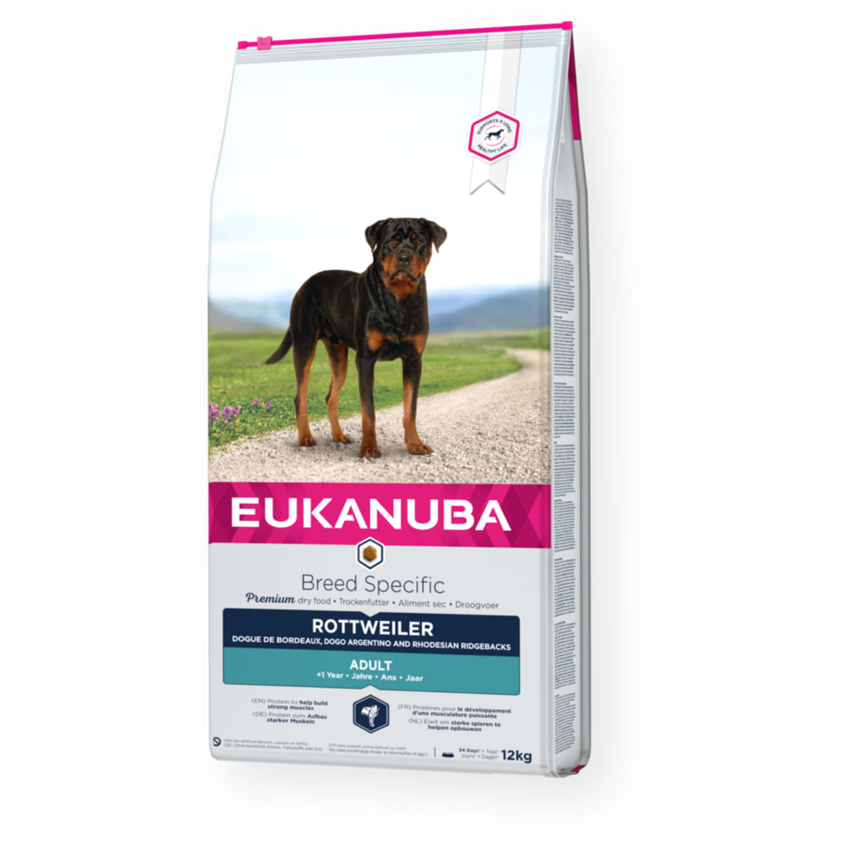 EUKANUBA Breed Specific Rottweiler, M-XL, Pui, hrană uscată câini, 12kg