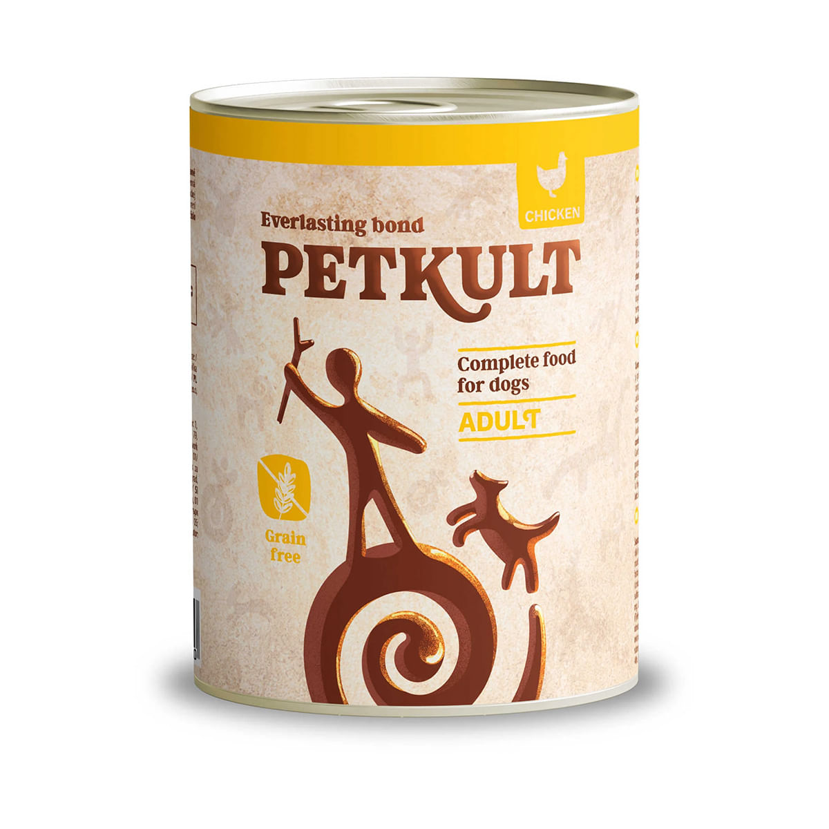 PETKULT Grain Free Adult, Pui, conservă hrană umedă fără cereale câini, 800g