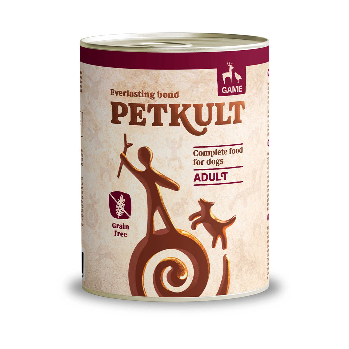 PETKULT Grain Free Adult, Vânat, conservă hrană umedă fără cereale câini, 800g