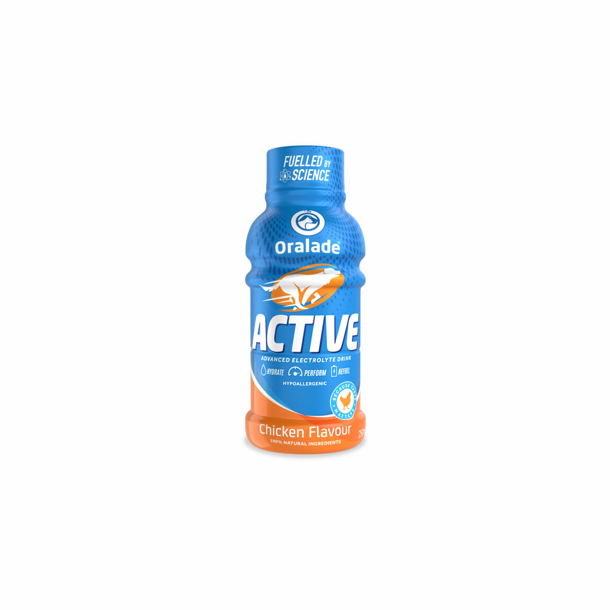 ORALADE Active, Pui, dietă veterinară, flacon hrană lichidă câini, activitate intensă, (topping), 250ml - 1 | YEO