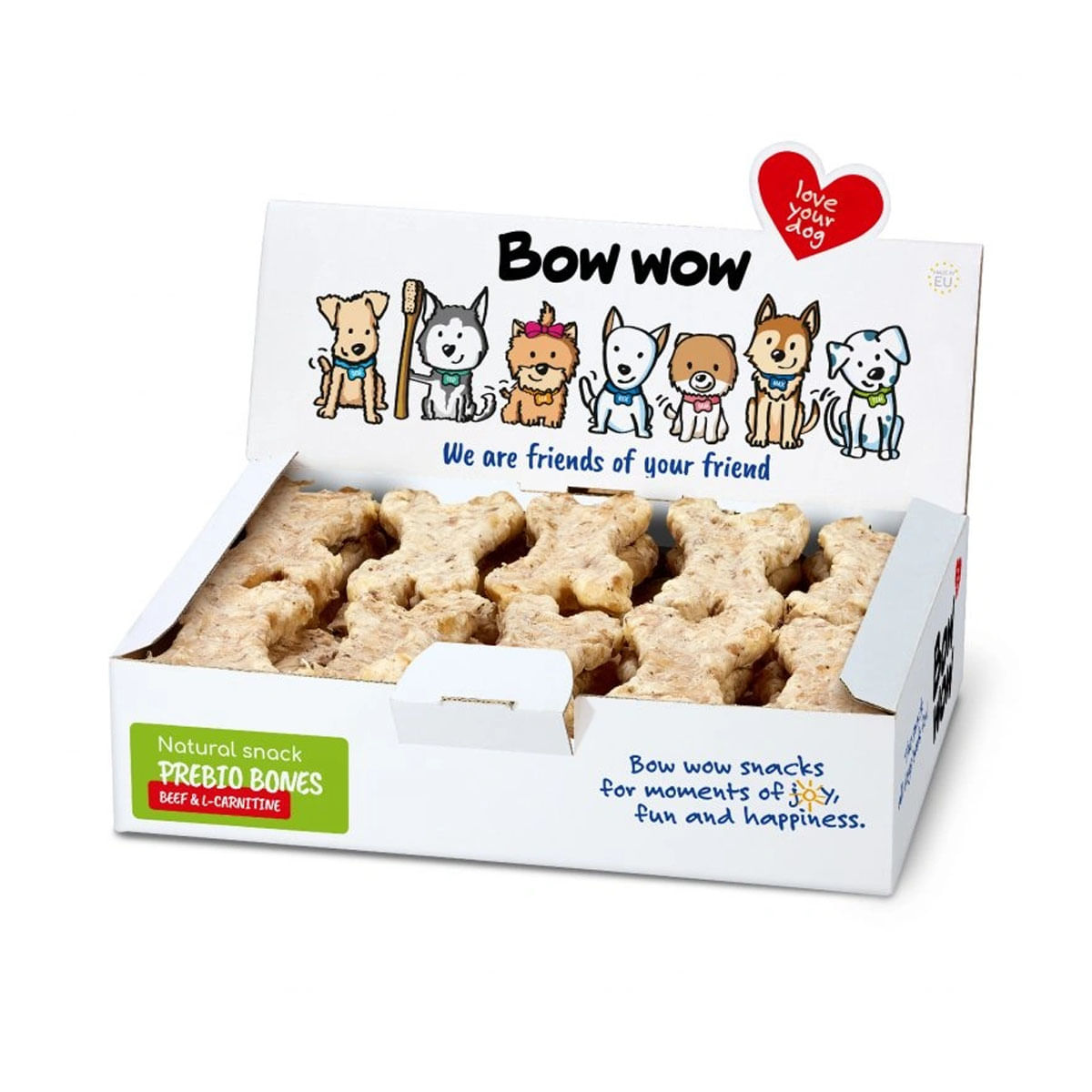 Bow Wow Natural Os cu Vita si L-Carnitina, 27 bucati, 650 g