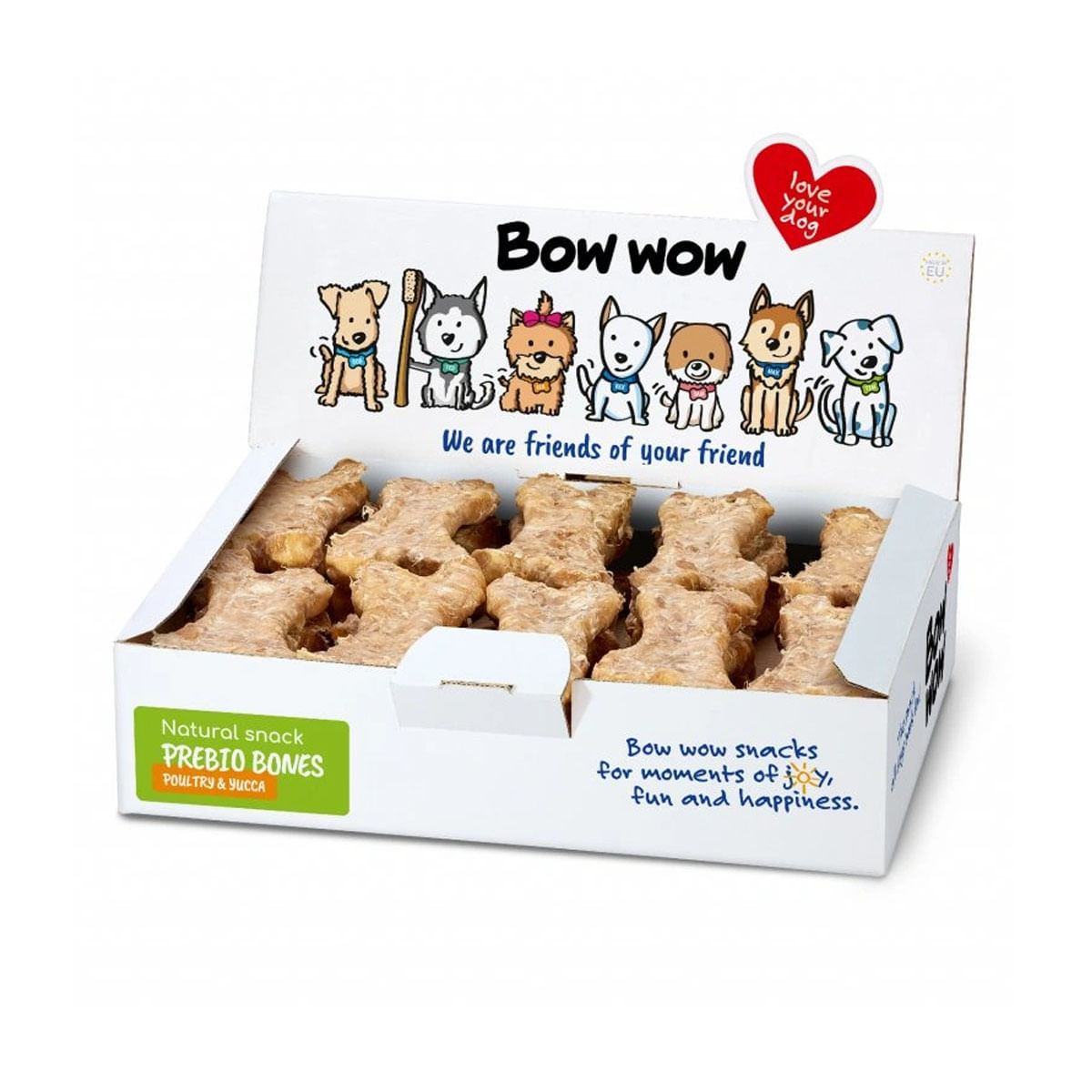 Bow Wow Natural Os cu Vita, Ficat de Pui si Yucca, 30 bucati, 720 g