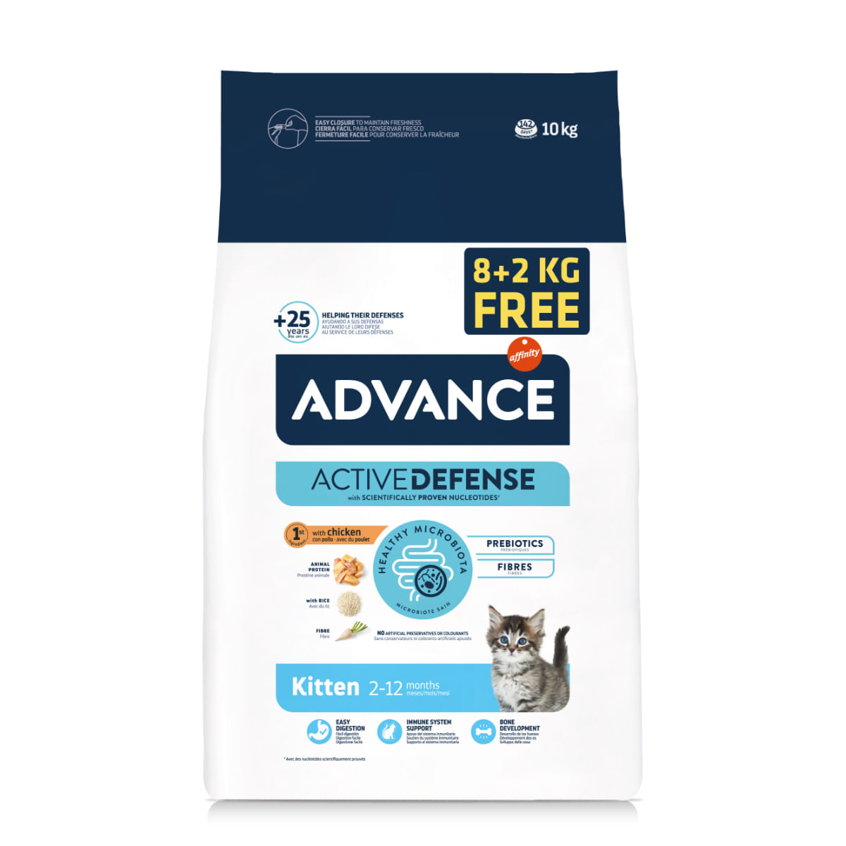 ADVANCE Kitten, Pui, hrană uscată pisici junior, GRATUIT, 8 + 2kg