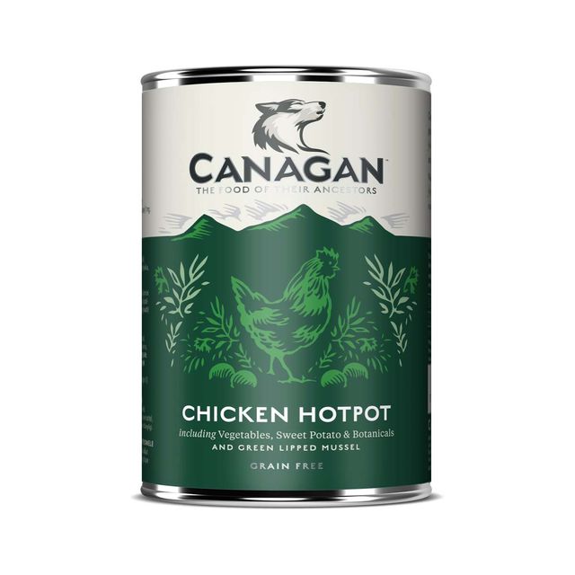 CANAGAN Chicken HotPot, XS-XL, Pui, conservă hrană umedă fără cereale câini junior & adult, (în supă), 400g