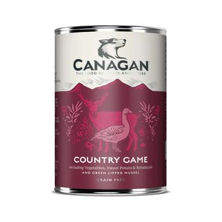 CANAGAN Country Game, XS-XL, Vânat, conservă hrană umedă fără cereale câini junior & adult, (în supă), 400g