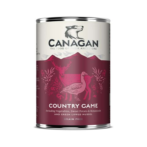CANAGAN Country Game, XS-XL, Vânat, conservă hrană umedă fără cereale câini junior & adult, (în supă), 400g