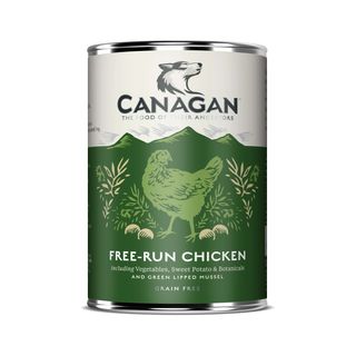 CANAGAN Free-Run Chicken, XS-XL, Pui, conservă hrană umedă fără cereale câini junior & adult, (în supă), 400g