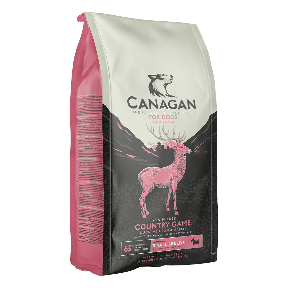 CANAGAN Small Breed Country Game, XS-S, Vânat, hrană uscată fără cereale câini junior & adult, 2kg