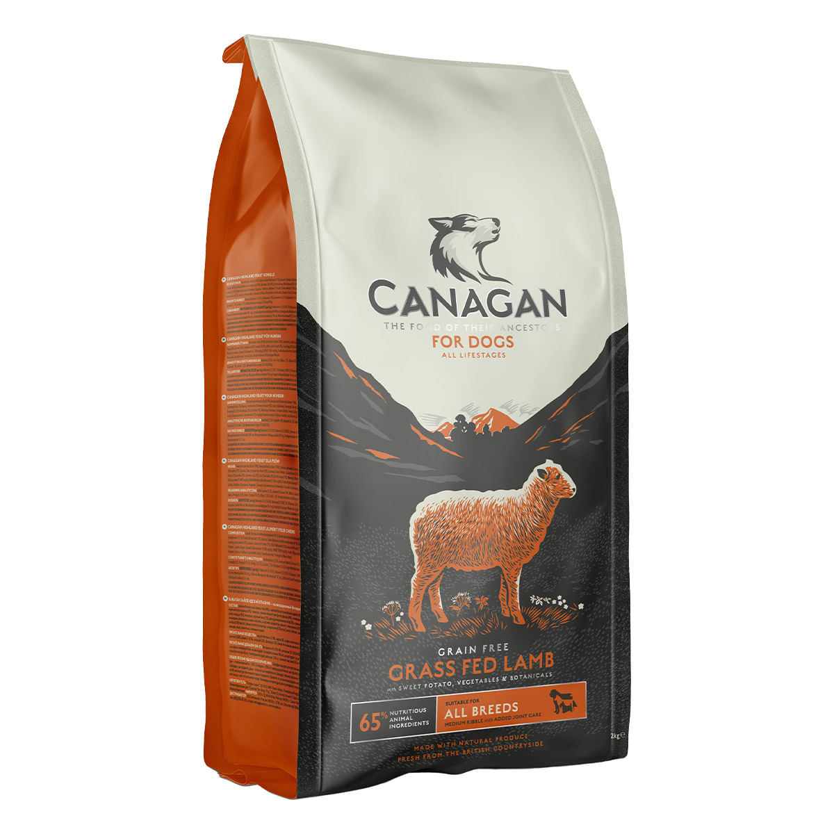 CANAGAN Grass Fed Lamb, XS-XL, Miel, hrană uscată fără cereale câini junior & adult, 12kg