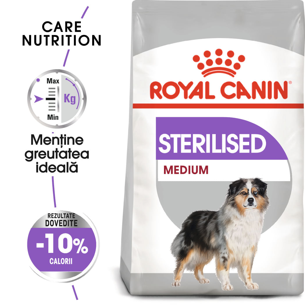 ROYAL CANIN Medium Sterilised Adult, hrană uscată câini sterilizați, 3kg