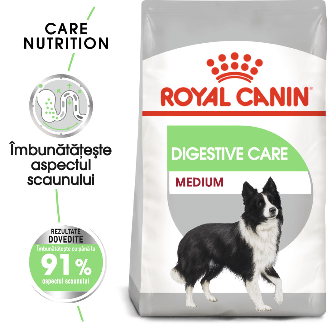 ROYAL CANIN Medium Digestive Care, hrană uscată câini, confort digestiv, 3kg