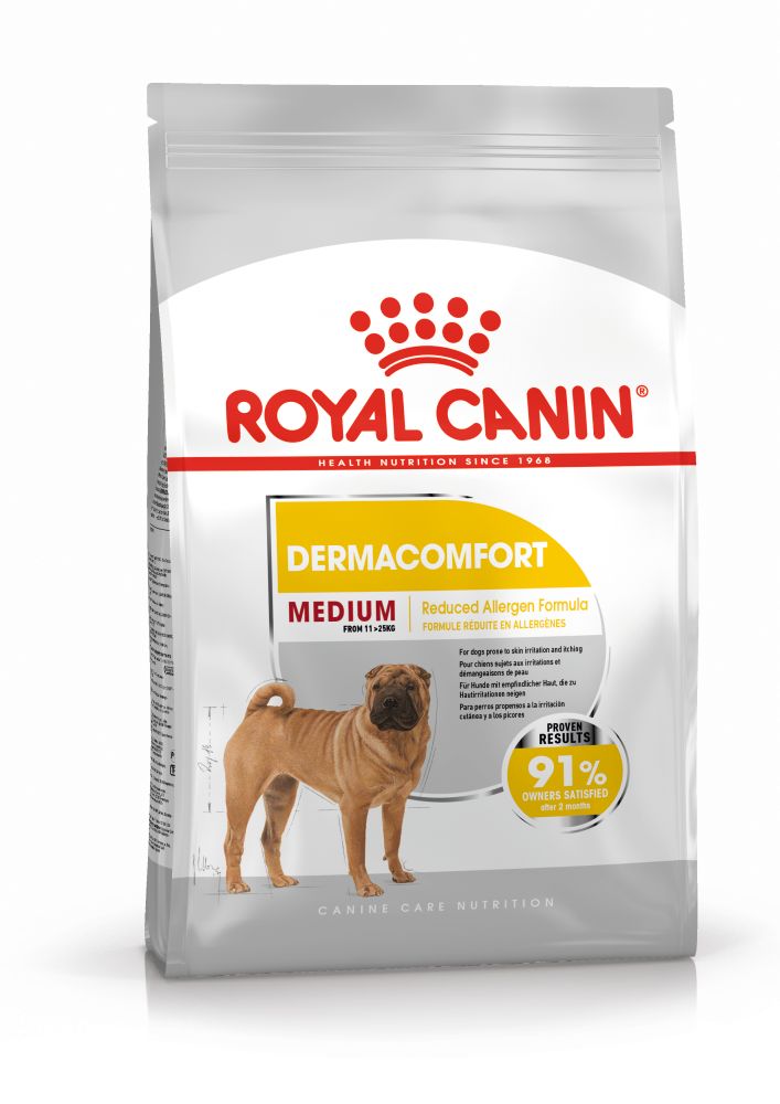 ROYAL CANIN Medium Dermacomfort, hrană uscată câini, prevenirea iritațiilor pielii, 3kg - 2 | YEO