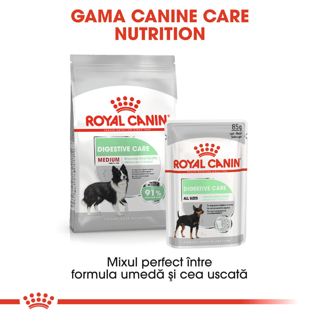 ROYAL CANIN Medium Digestive Care, hrană uscată câini, confort digestiv, 3kg