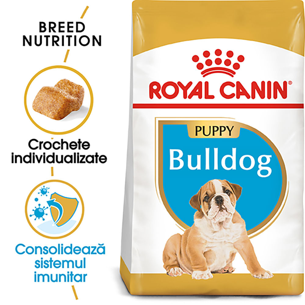 ROYAL CANIN Bulldog Puppy hrană uscată câini junior, 3kg