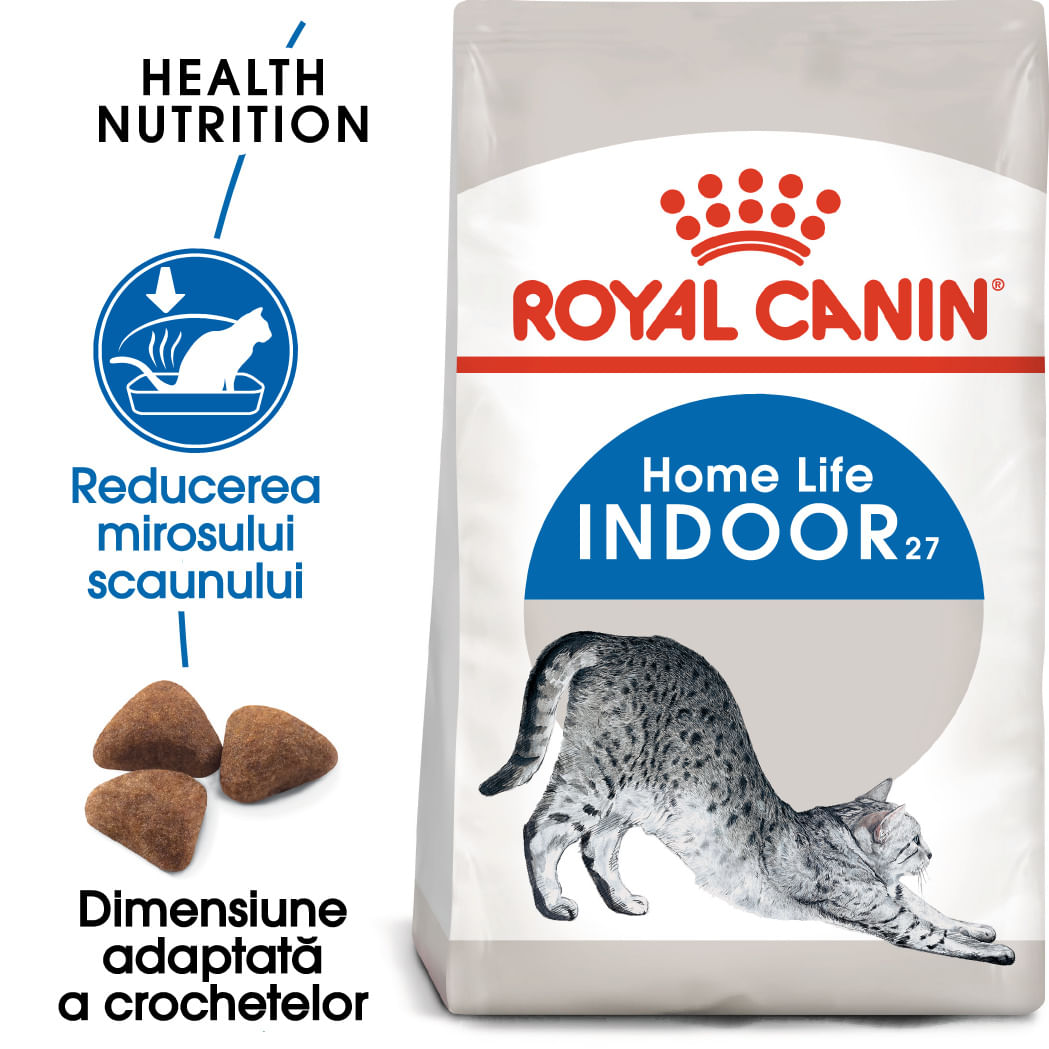 ROYAL CANIN Indoor Adult, hrană uscată pisici, de interior, 400g