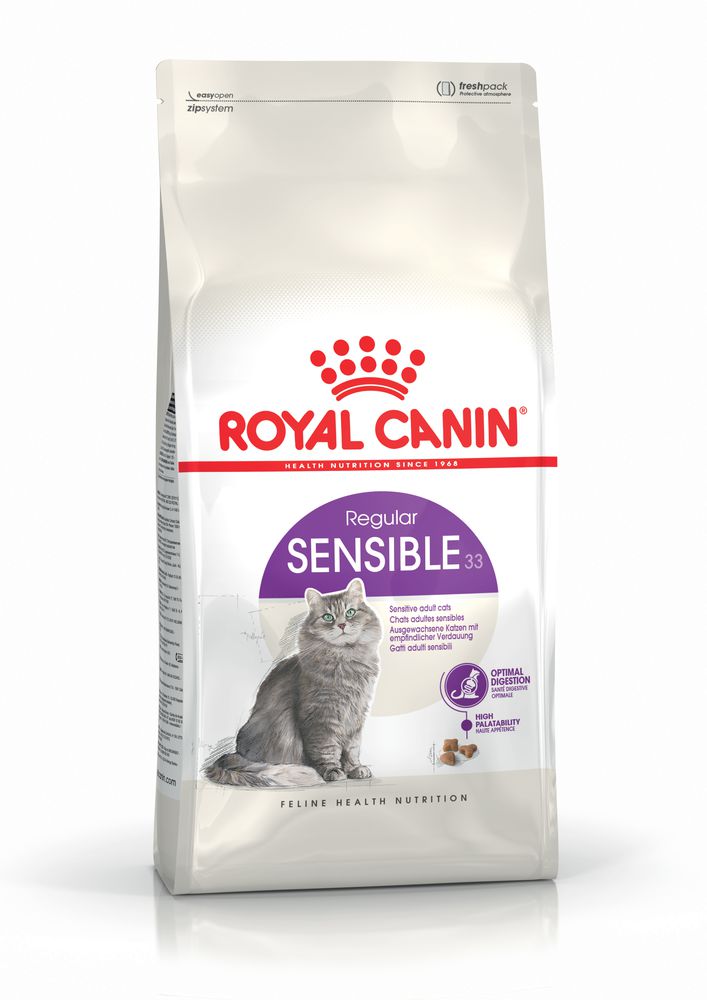 ROYAL CANIN Sensible Adult, hrană uscată pisici, digestie optimă, 400g - 2 | YEO