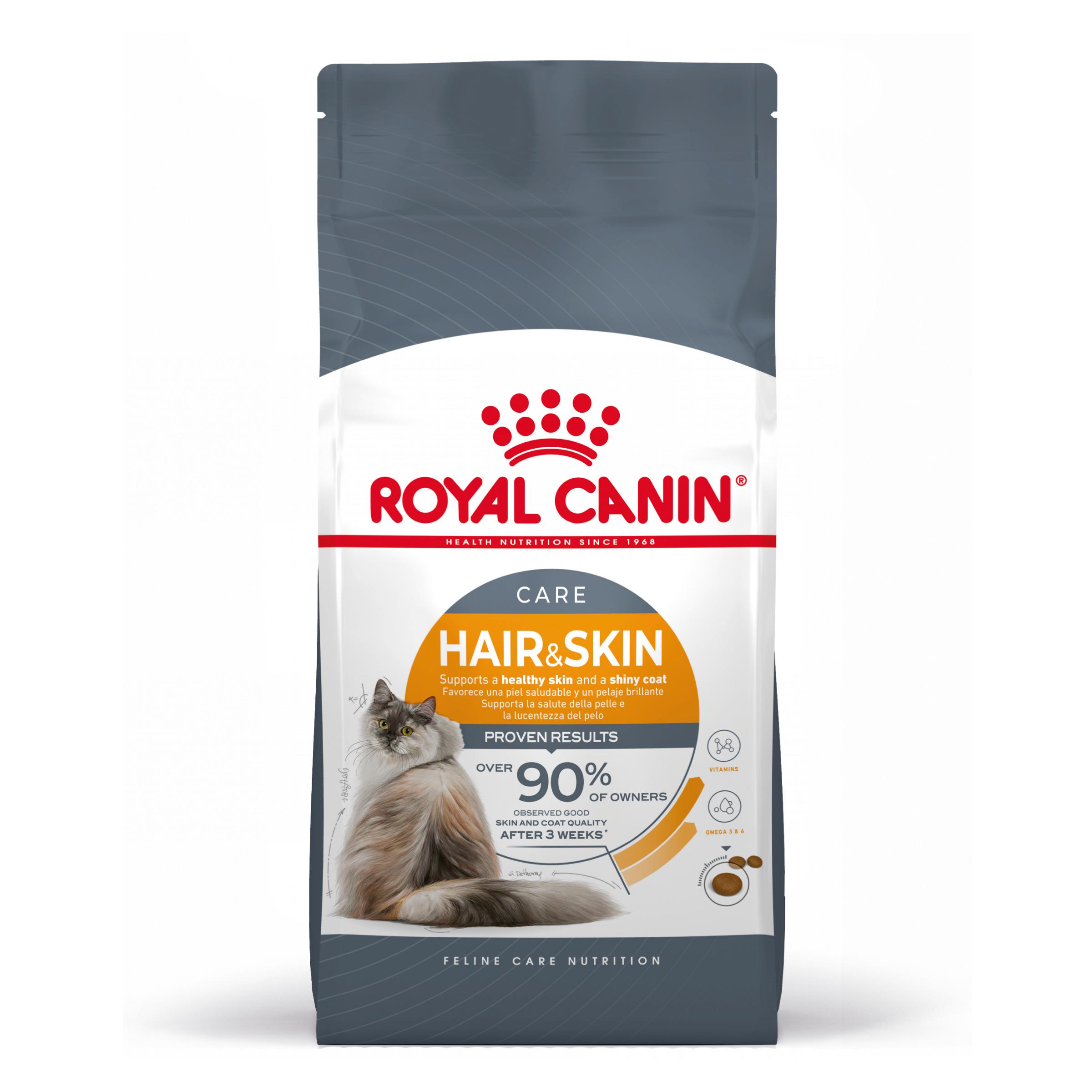 ROYAL CANIN Hair & Skin Care Adult, hrană uscată pisici, piele & blană, 400g - 2 | YEO