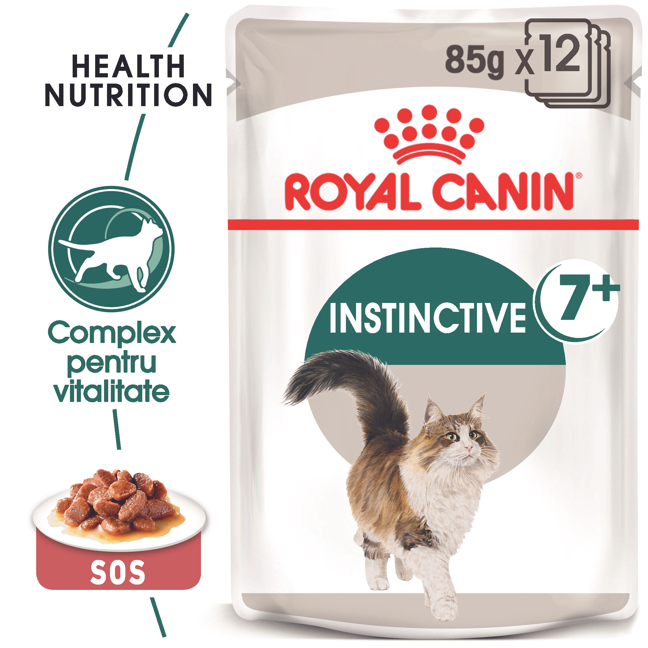 ROYAL CANIN Instinctive 7+, hrană umedă pisici, (în sos), bax, 85g x 12buc