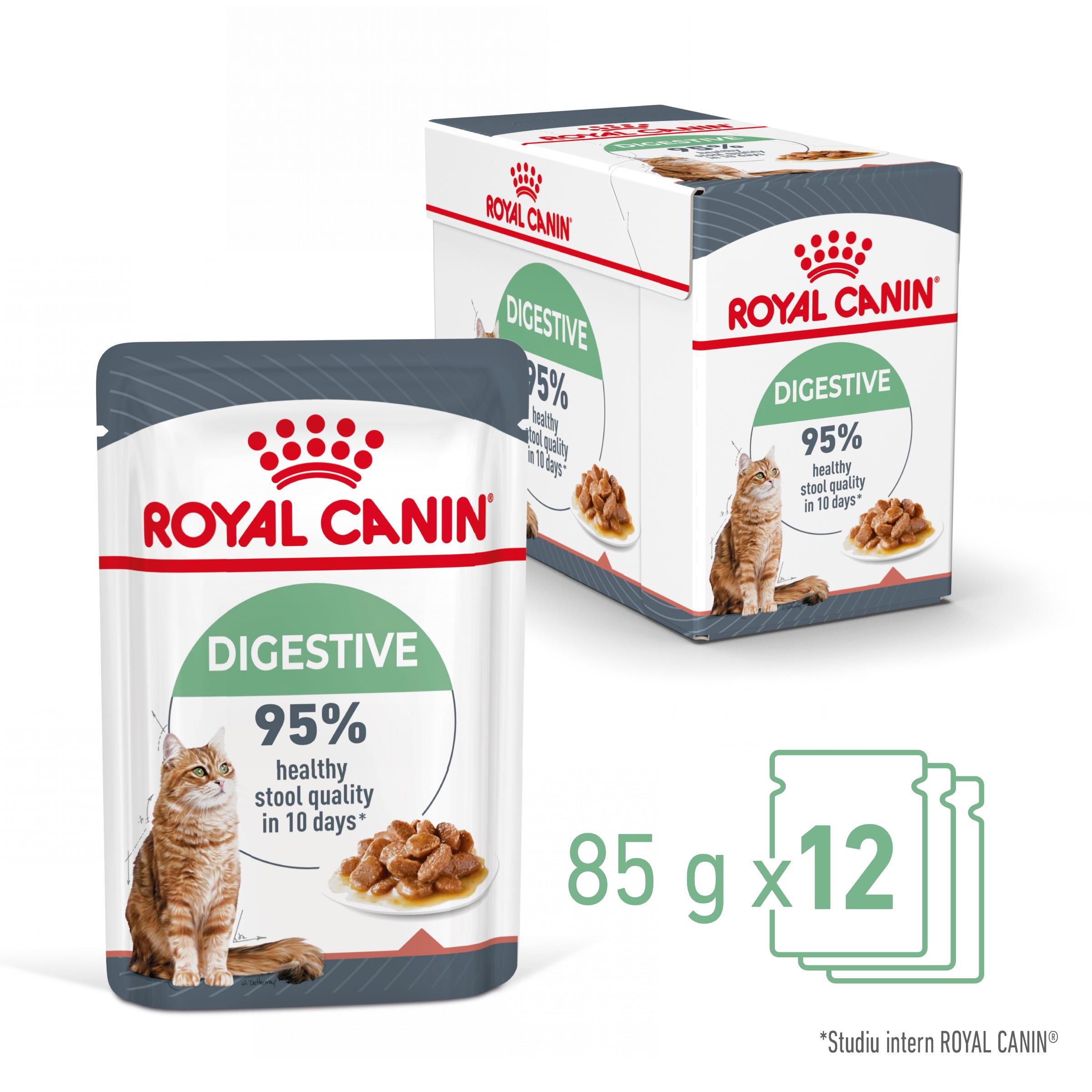 ROYAL CANIN Digest Sensitive Care Adult, hrană umedă pisici, confort digestiv, (în sos), bax, 85g x 12buc