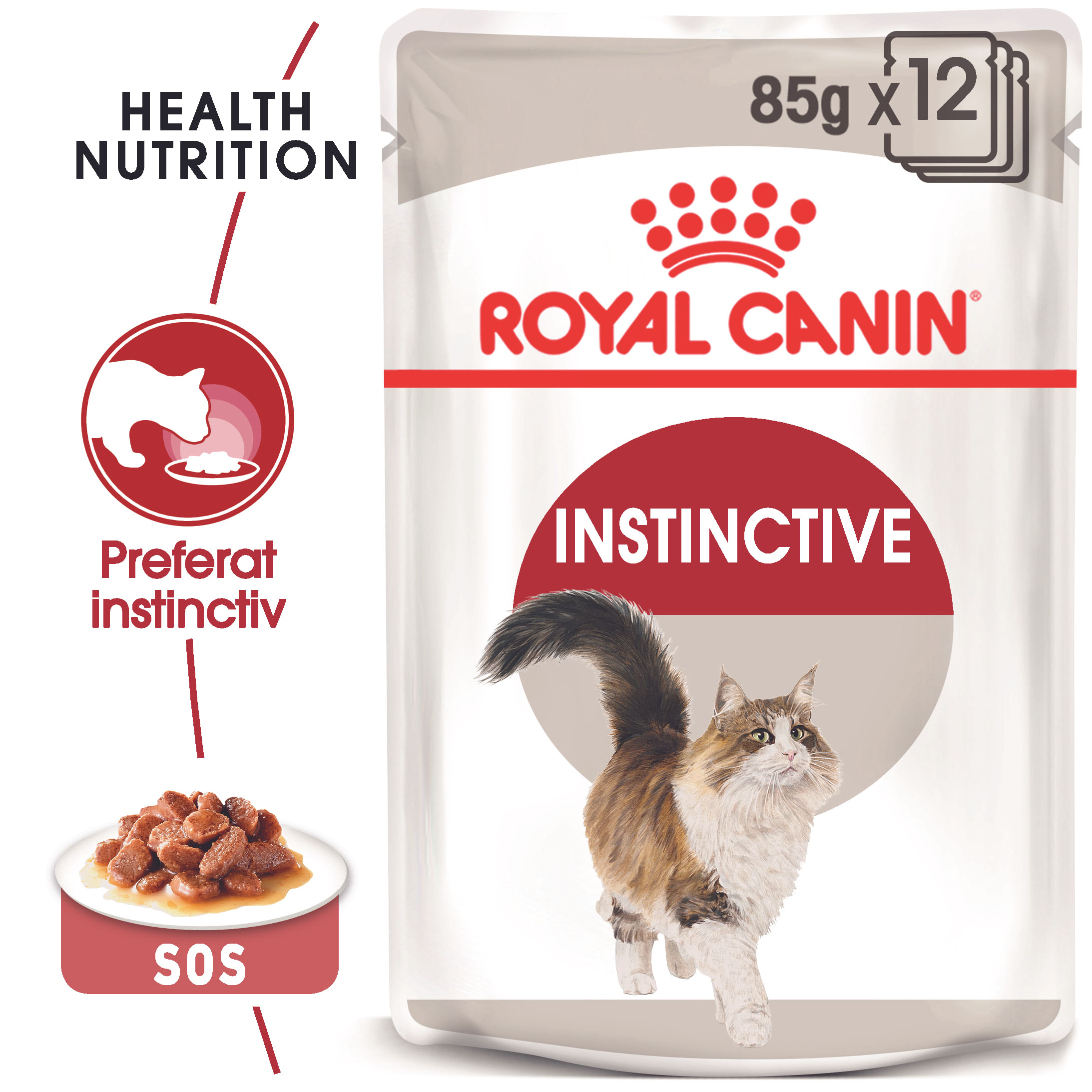 ROYAL CANIN Instinctive Adult, hrană umedă pisici, (în sos), bax, 85g x 12buc