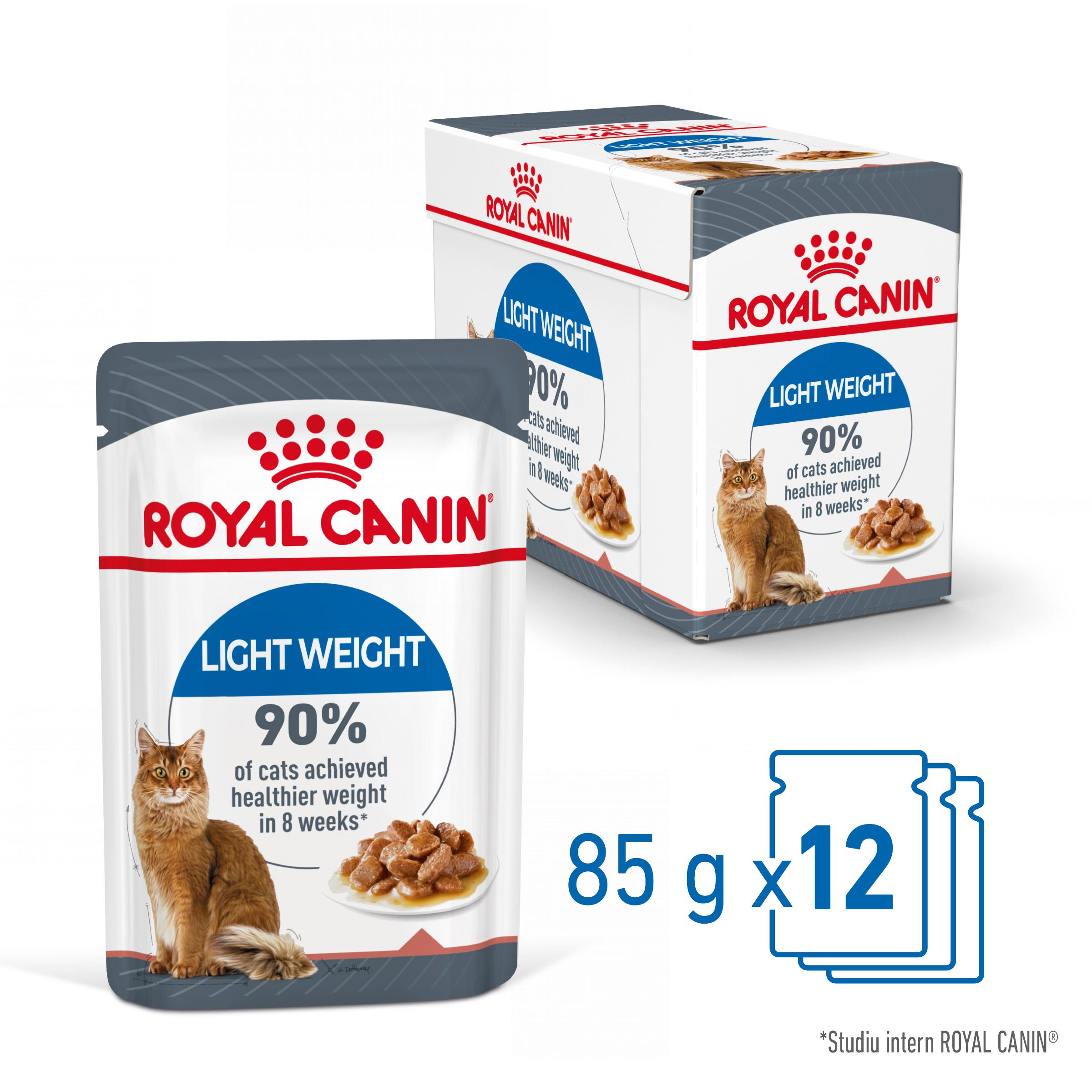 ROYAL CANIN Light Weight Care Adult, hrană umedă pisici, limitarea creșterii în greutate, (în sos), bax, 85g x 12buc