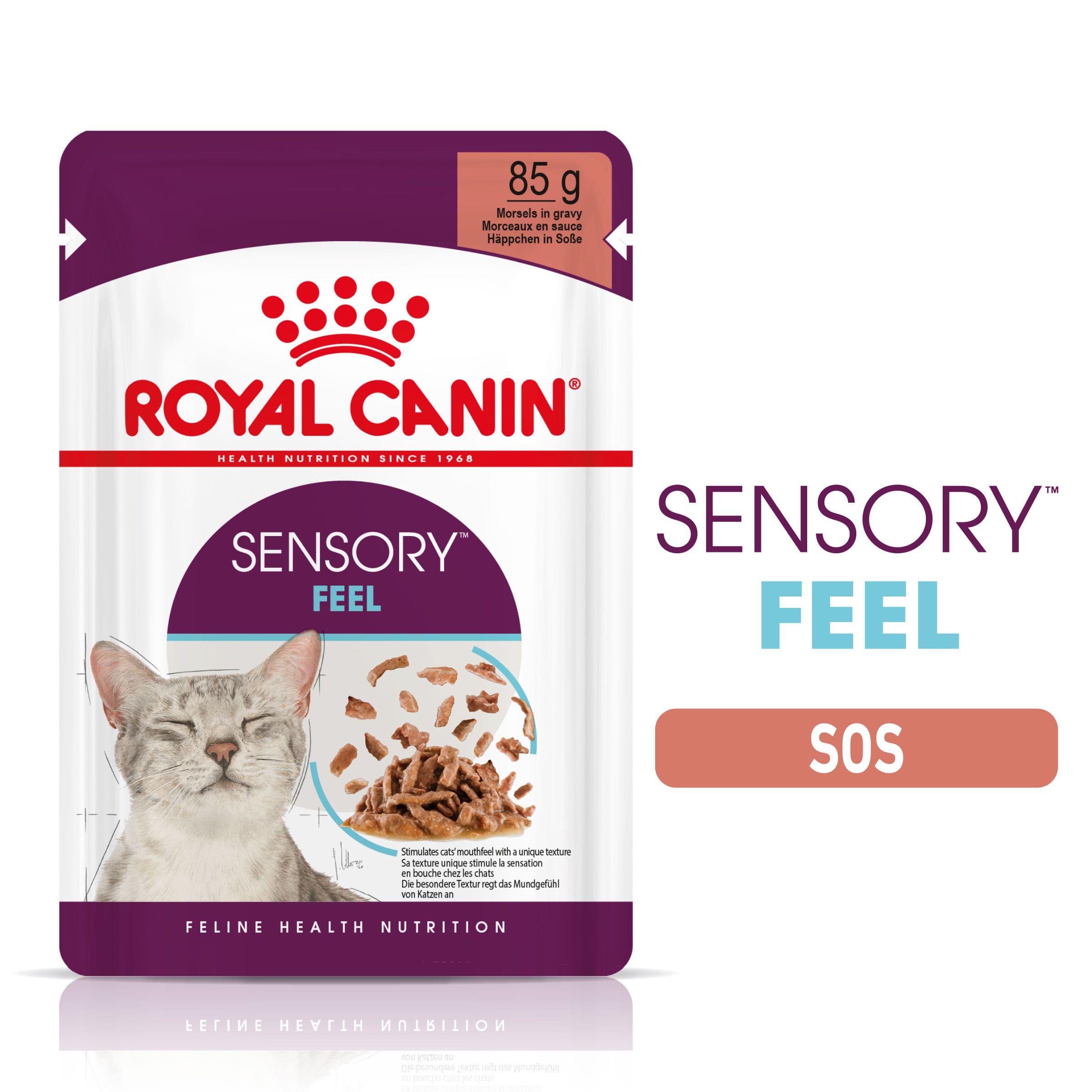 ROYAL CANIN Sensory Feel hrană umedă pisici stimularea simțului tactil (în sos), 85g