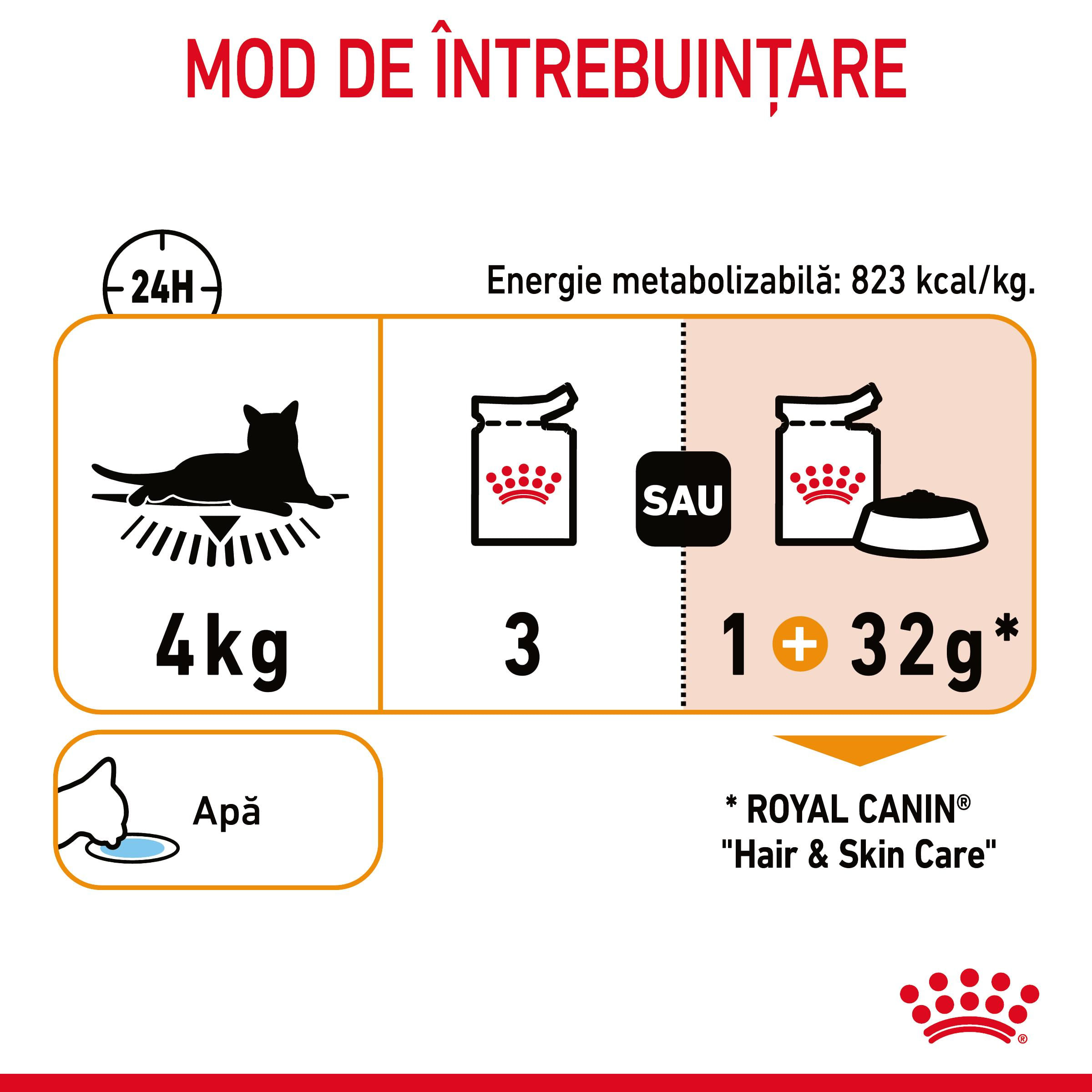 ROYAL CANIN Hair&amp;Skin Care Adult hrană umedă pisici piele &amp; blană (în aspic), 85g