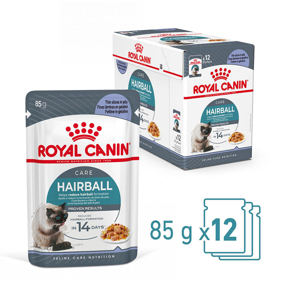 ROYAL CANIN Hairball Care Adult hrană umedă pisici limitarea ghemurilor de blană (în aspic), bax, 85g x 12buc - 2 | YEO