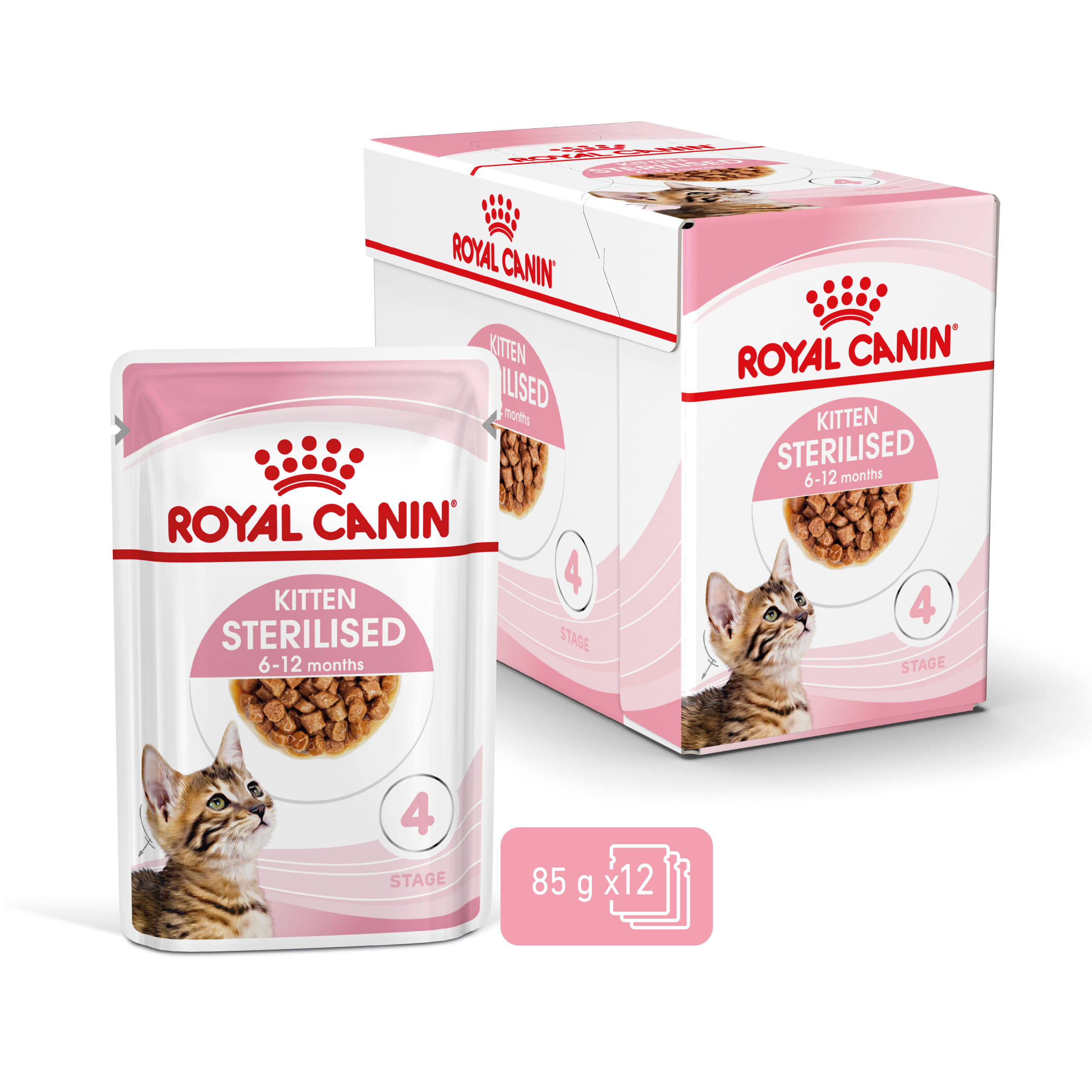 ROYAL CANIN Kitten Sterilised hrană umedă pisici sterilizate junior (în sos), bax, 85g x 12buc