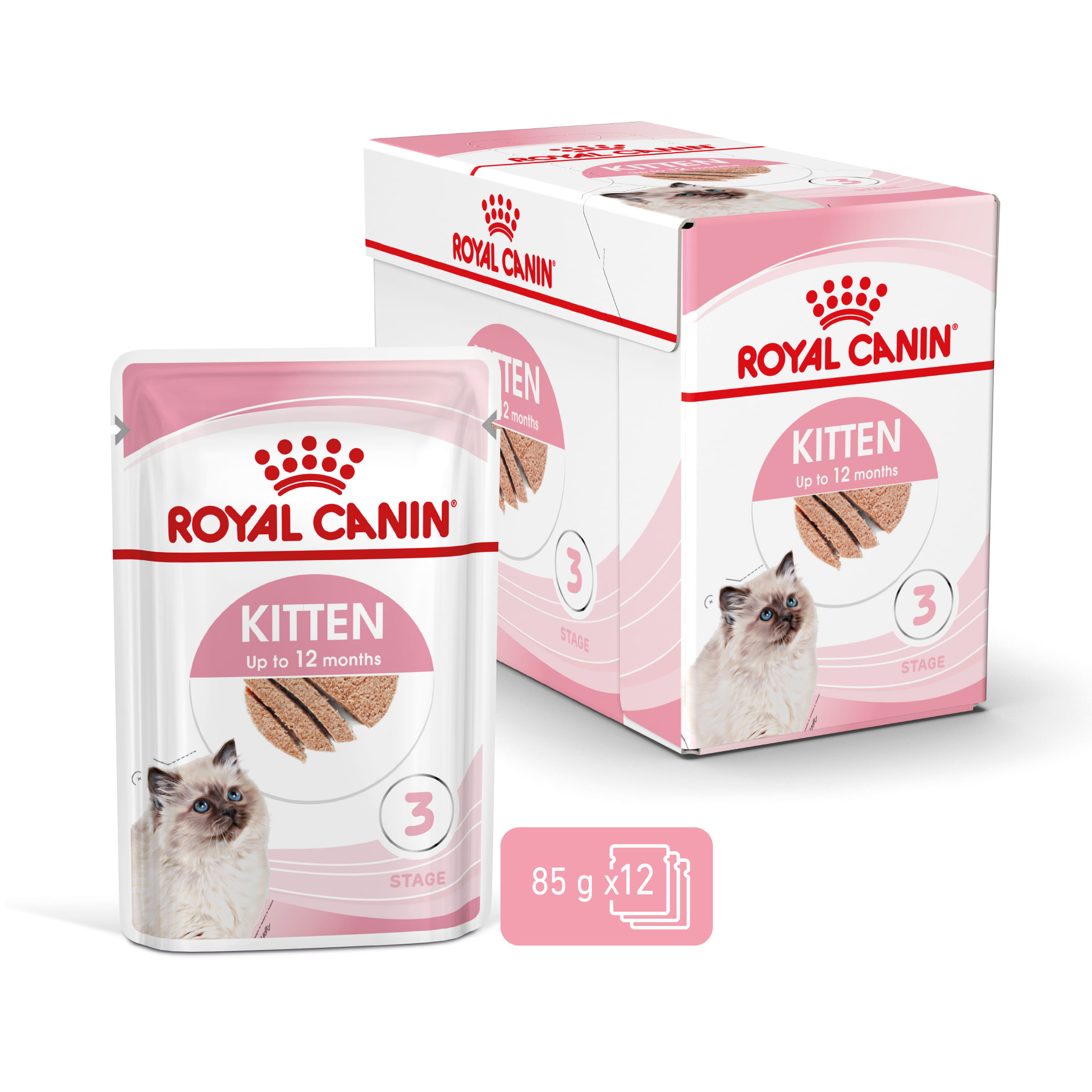 ROYAL CANIN Kitten, hrană umedă pisici junior, (pate), bax, 85g x 12buc