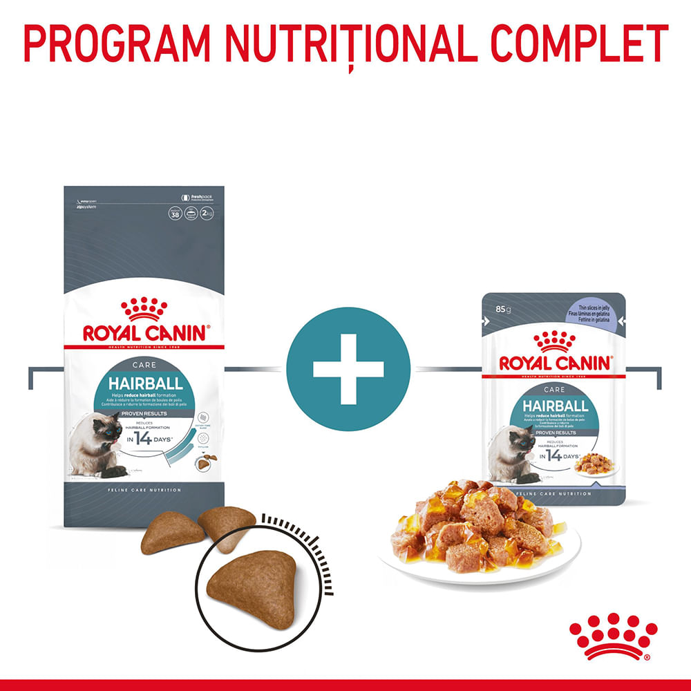 ROYAL CANIN Hairball Care Adult hrană umedă pisici limitarea ghemurilor de blană (în aspic), bax, 85g x 12buc