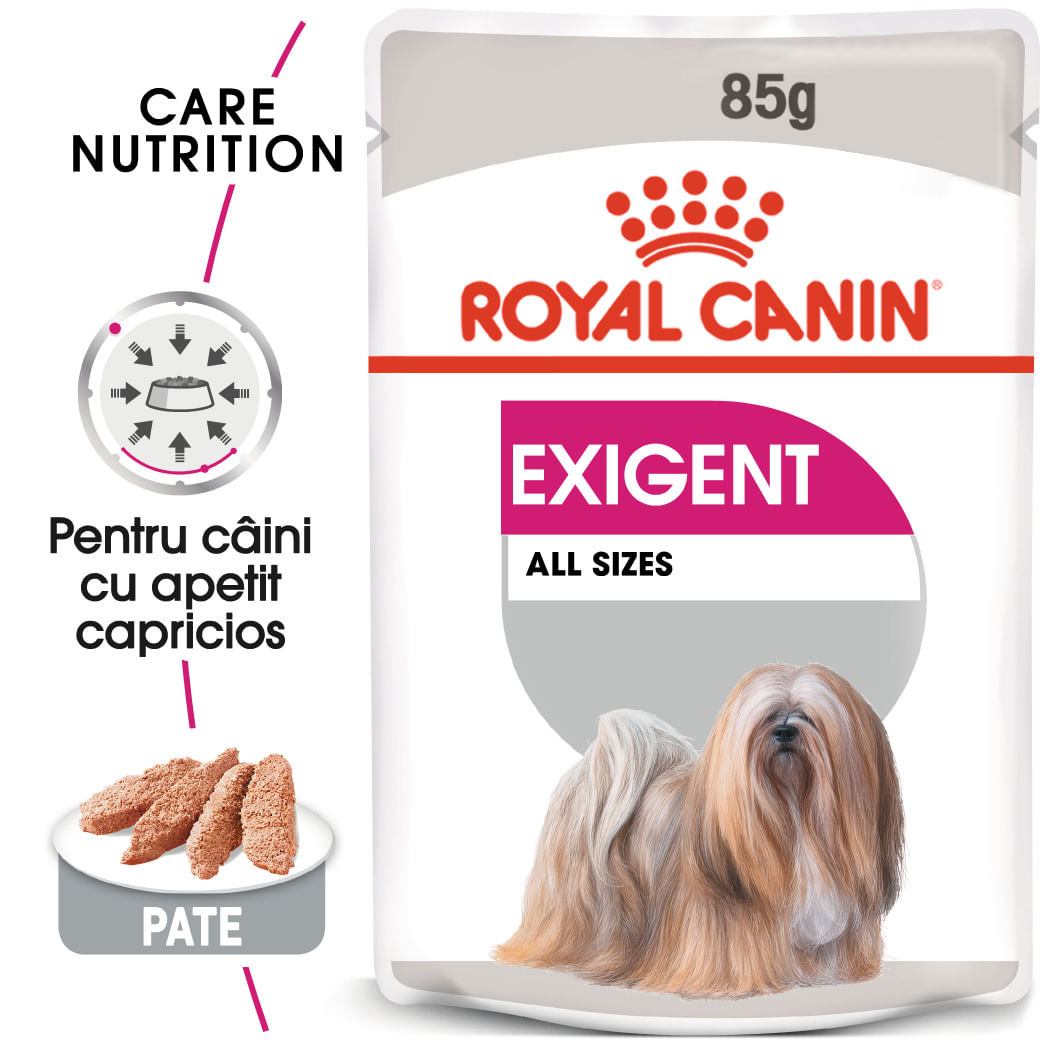 ROYAL CANIN Exigent Adult hrană umedă câini apetit capricios (pate), 85g