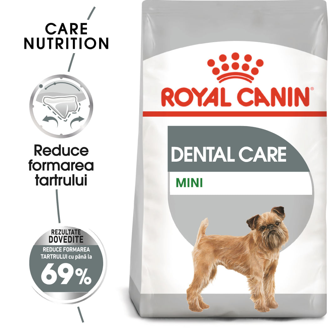 ROYAL CANIN Mini Dental Care Adult, hrană uscată câini, reducerea formării tartrului, 1kg - 1 | YEO