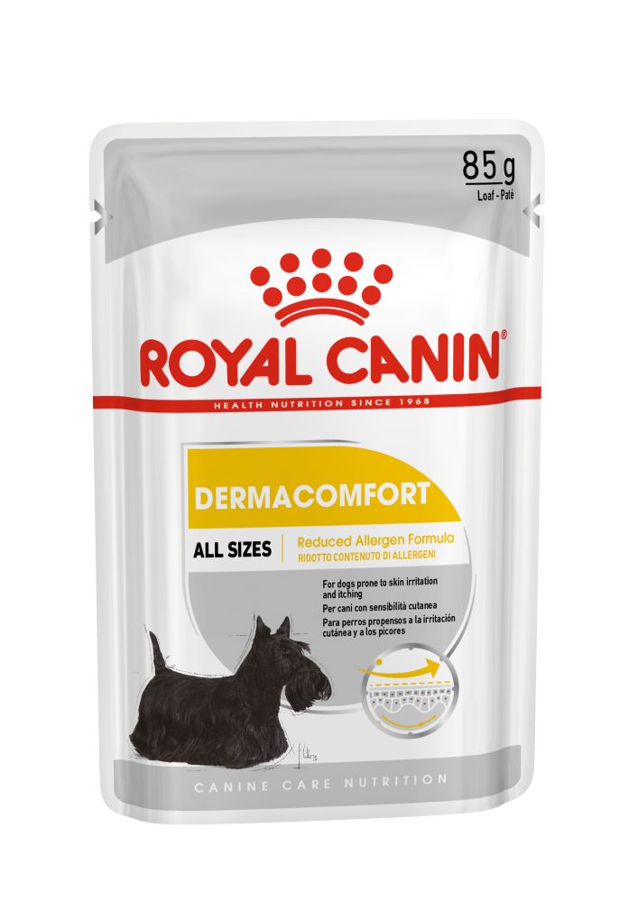 ROYAL CANIN Dermacomfort Adult, hrană umedă câini, prevenirea iritațiilor pielii, (pate), 85g - 2 | YEO